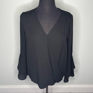 NWT Michael Kors Long-sleeve Black Blouse